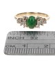 Green Jadeite and Diamond  Ring
